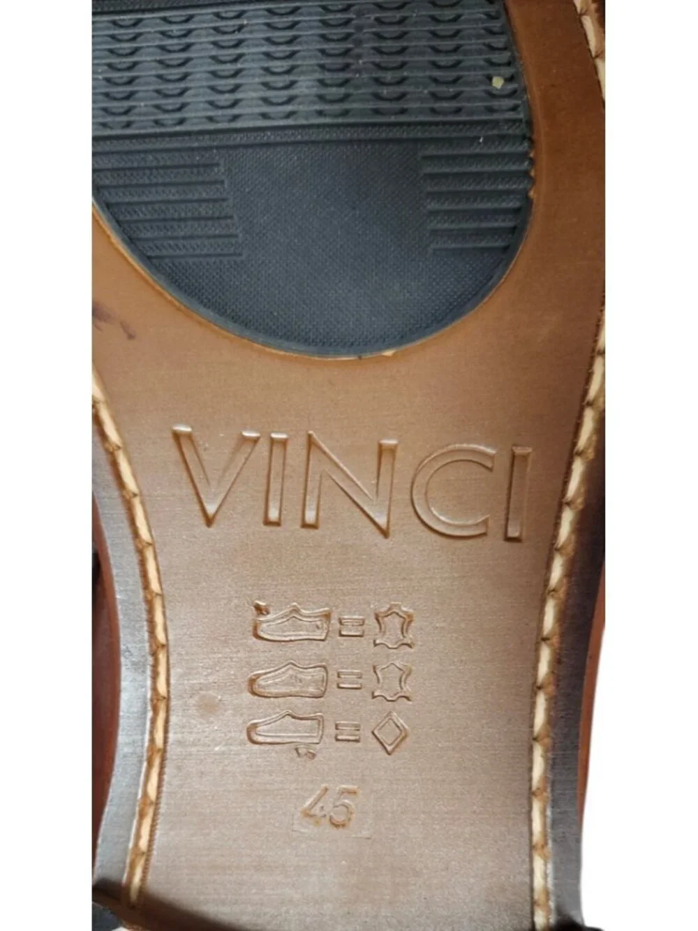 VINCI Men Brown Leather Cap Toe Oxford Ankle Boots Size 45 EU/12 US Dress Shoes